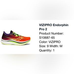 Saucony Endorphin Pro 2 - womens size 9